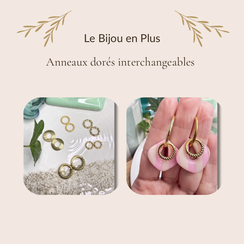 Anneaux dorés interchangeables — Le Bijou en Plus