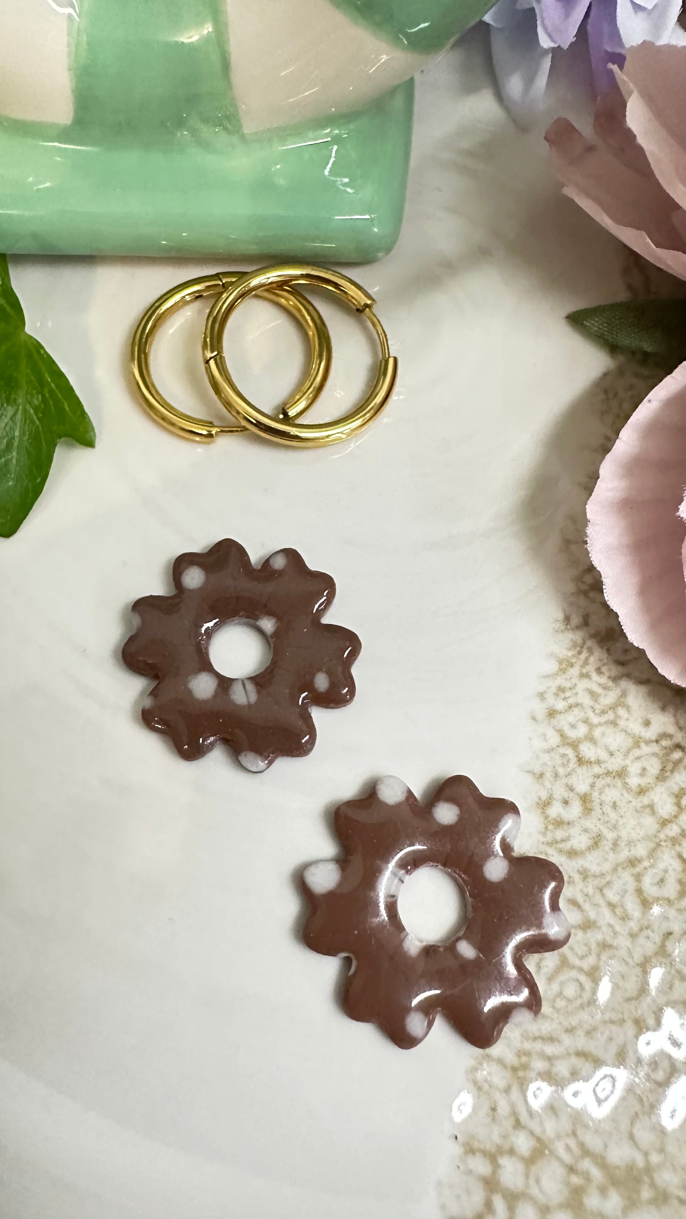 Boucles d’oreilles argile polymère– Collection Sous les Bois (Amys)