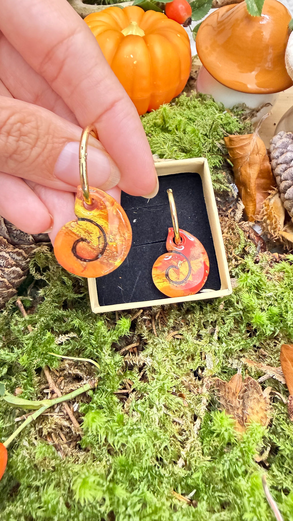 PAMPILLES Amonia spirale – ammonite- BOUCLES D’OREILLES INTERCHANGEABLES