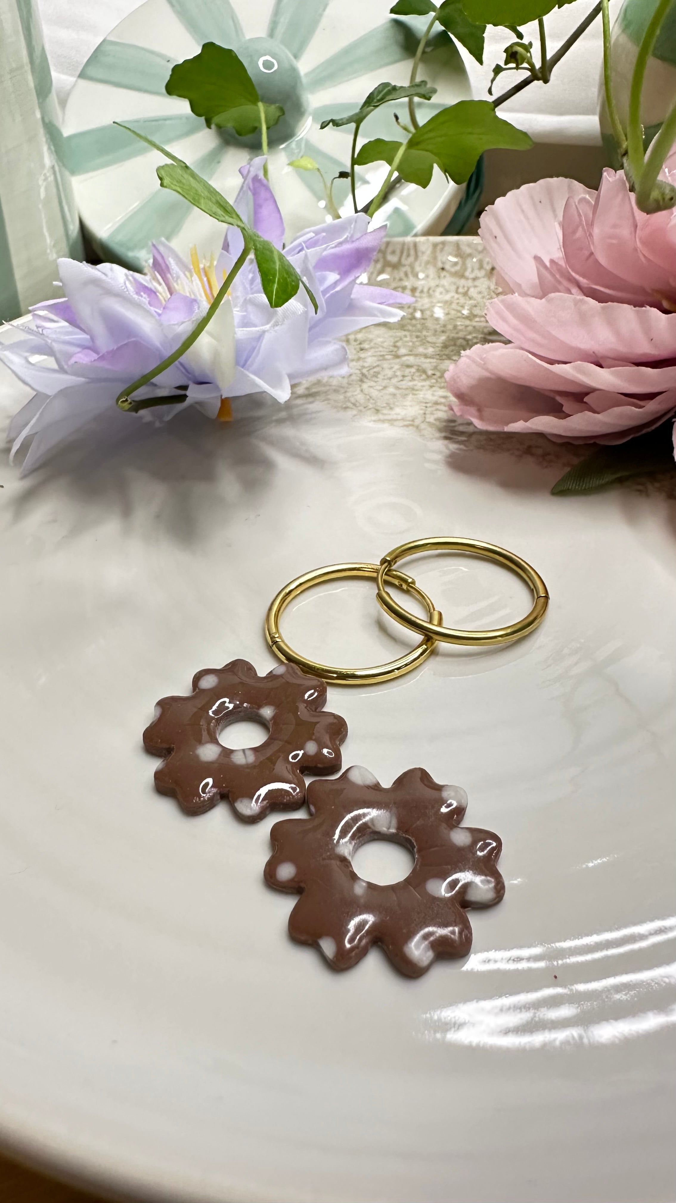 Boucles d’oreilles argile polymère– Collection Sous les Bois (Amys)