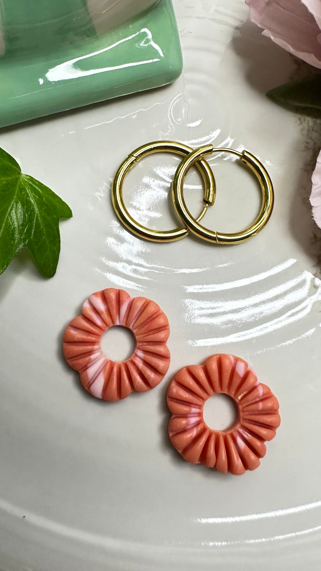 Boucles d’oreilles pâte polymère – Collection Coral (Nola)