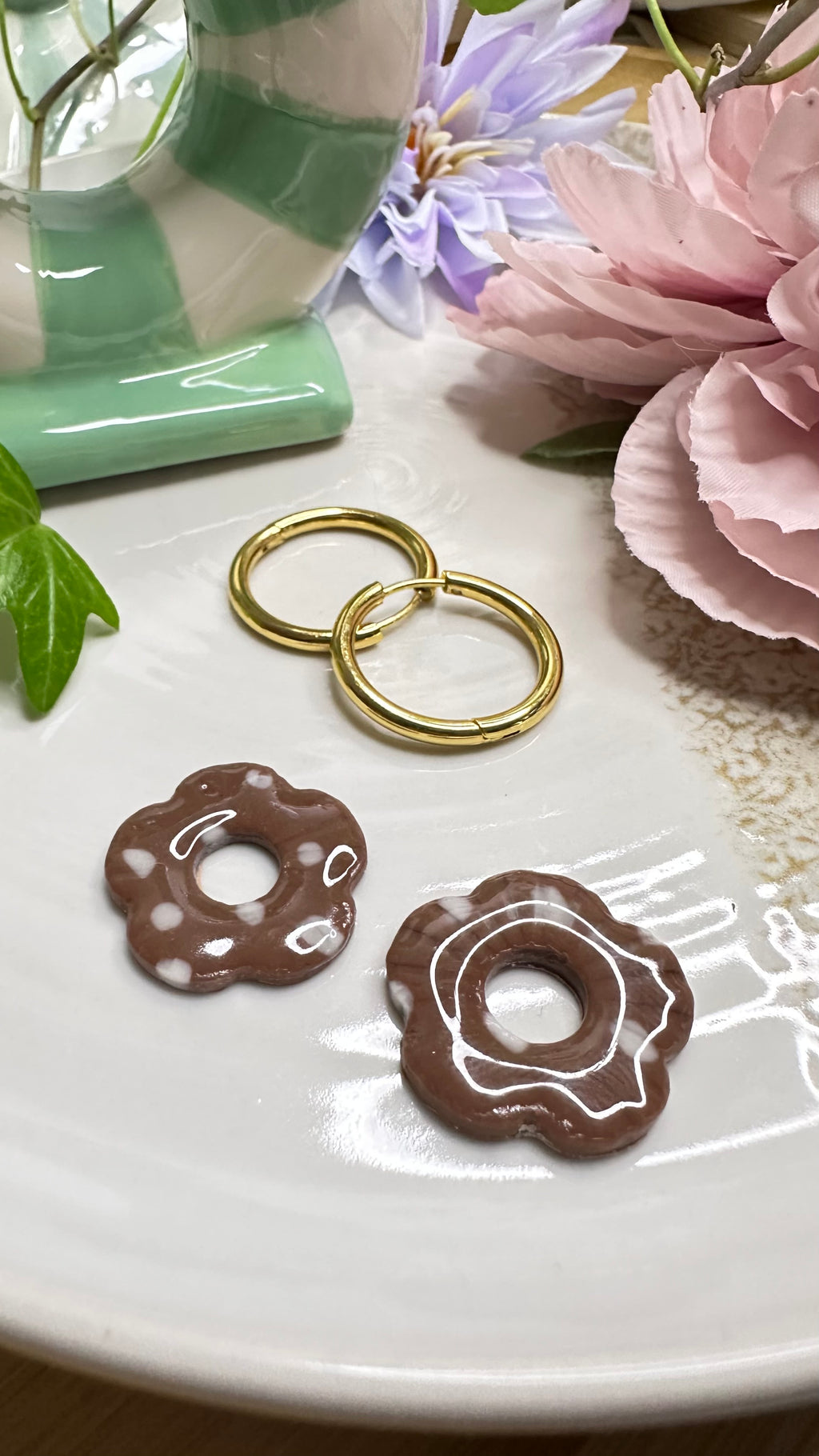 Boucles d’oreilles argile polymère– Collection Sous les Bois (Nola)