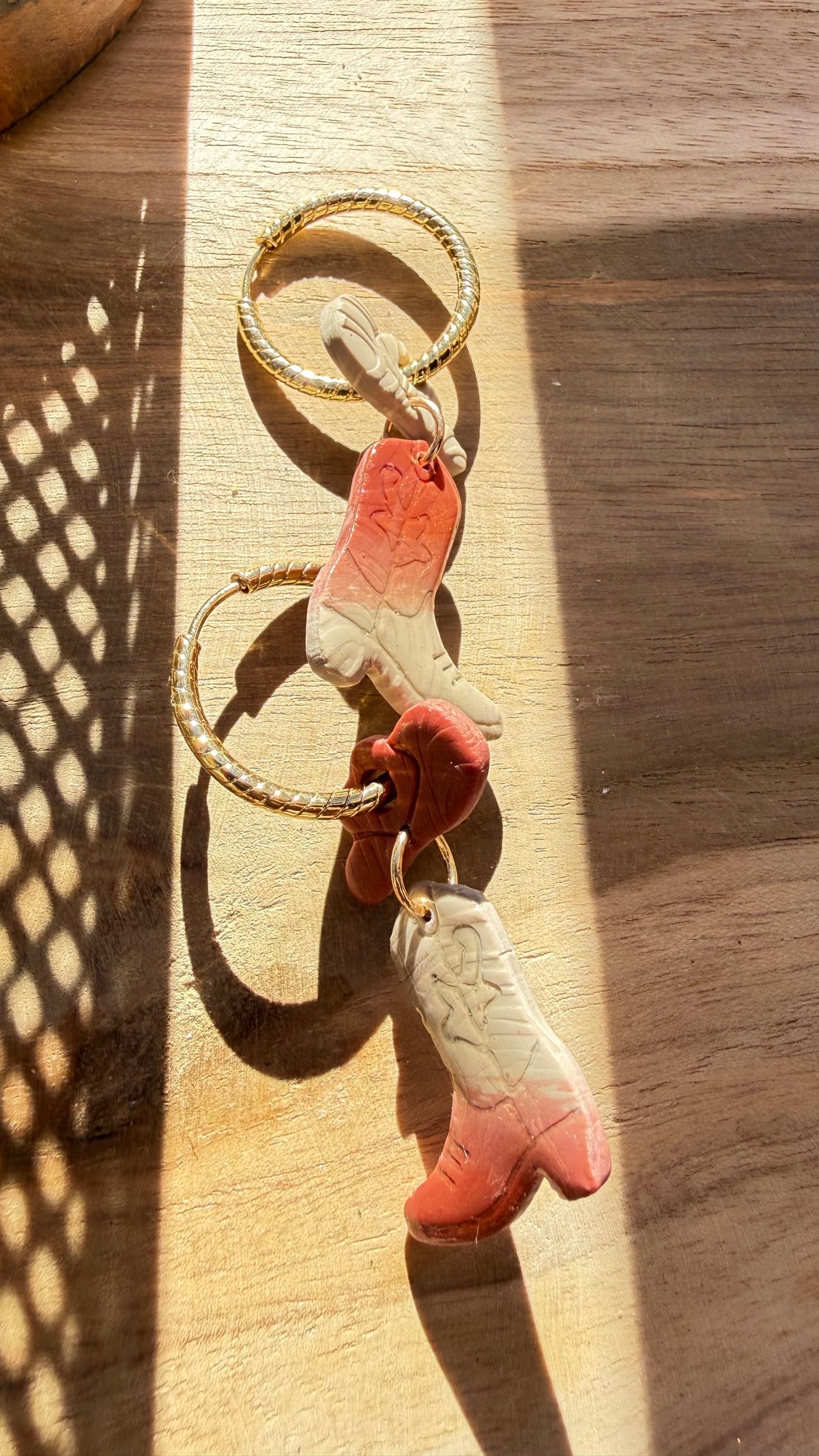 PAMPILLES Dolly – bottes de cowboy faites main–BOUCLES D’OREILLES INTERCHANGEABLES