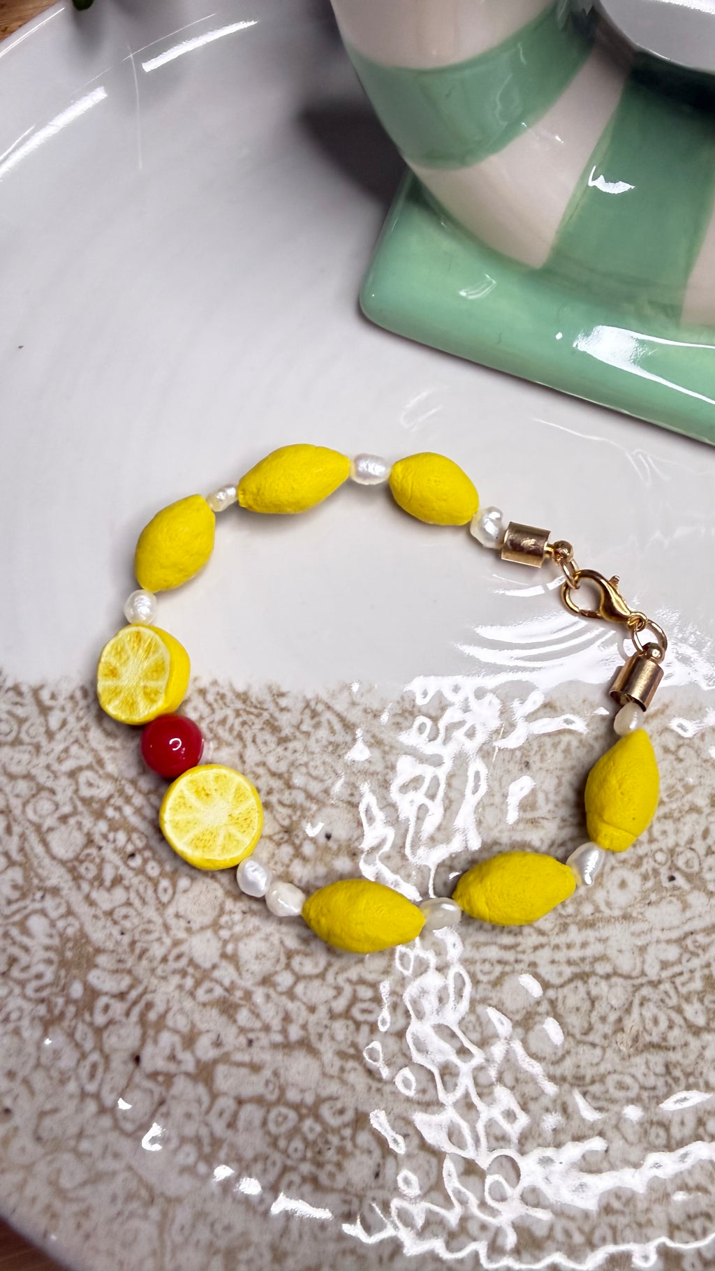 Bracelet Siciliana — Citrons & Perles