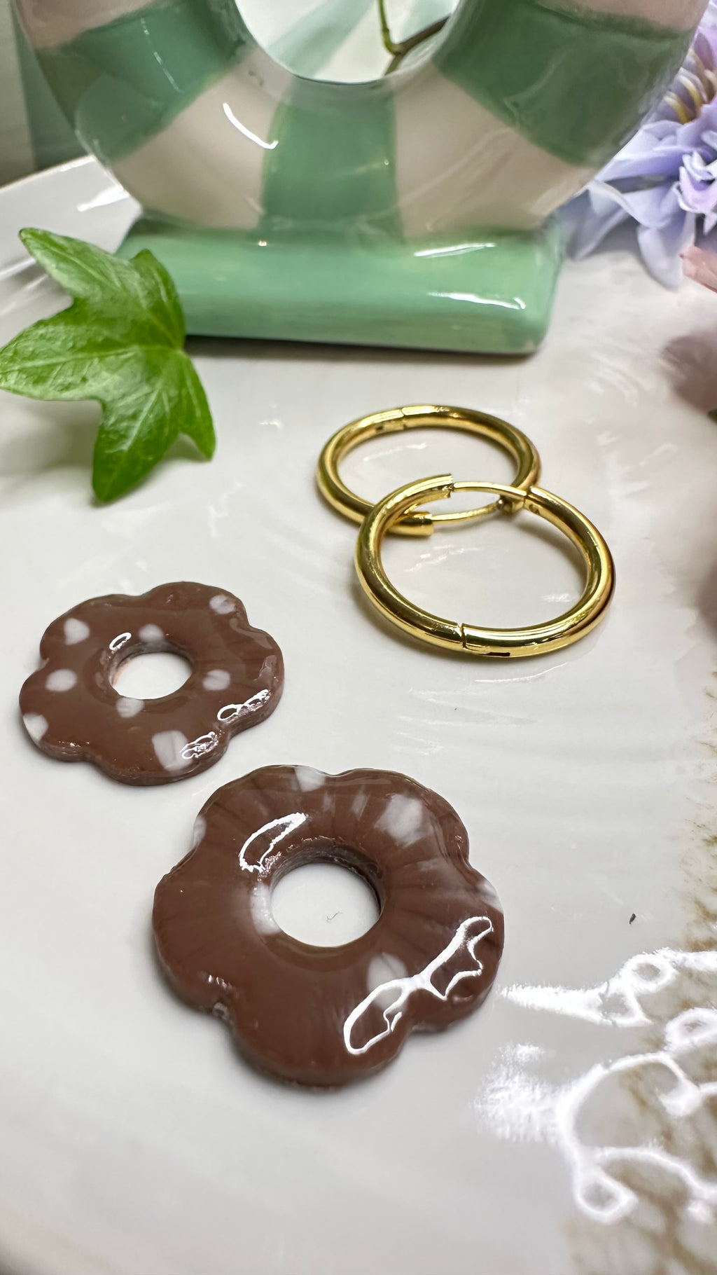 Boucles d’oreilles argile polymère– Collection Sous les Bois (Nola)