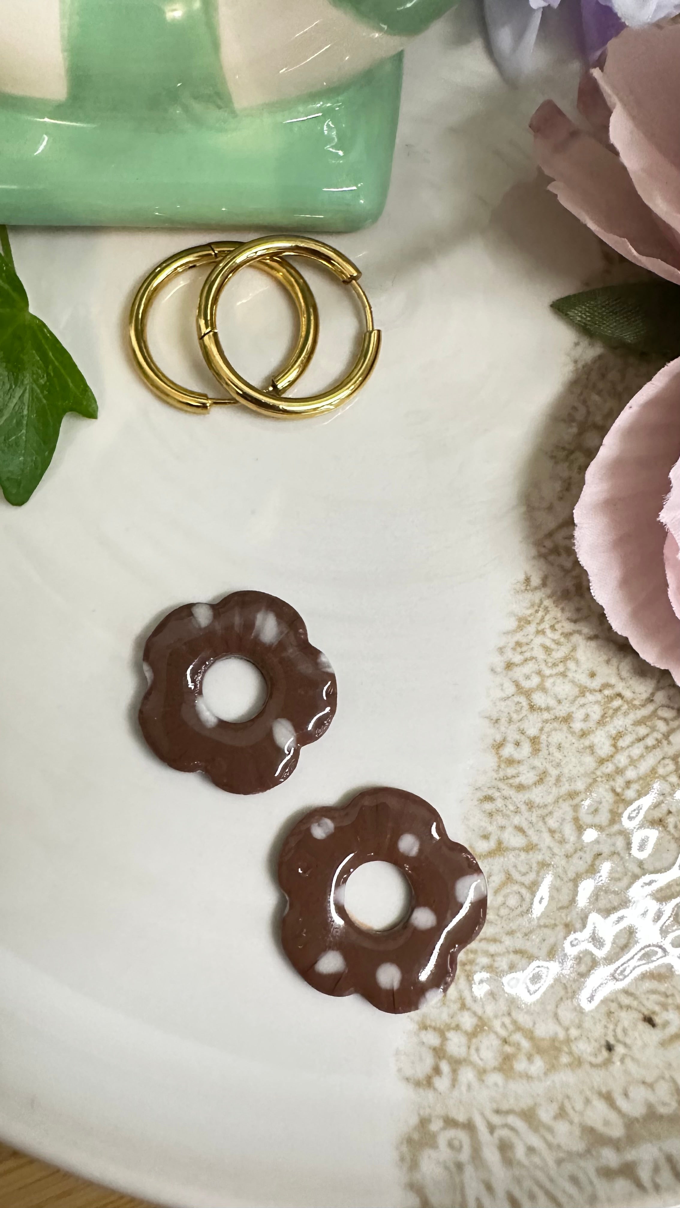 Boucles d’oreilles argile polymère– Collection Sous les Bois (Nola)