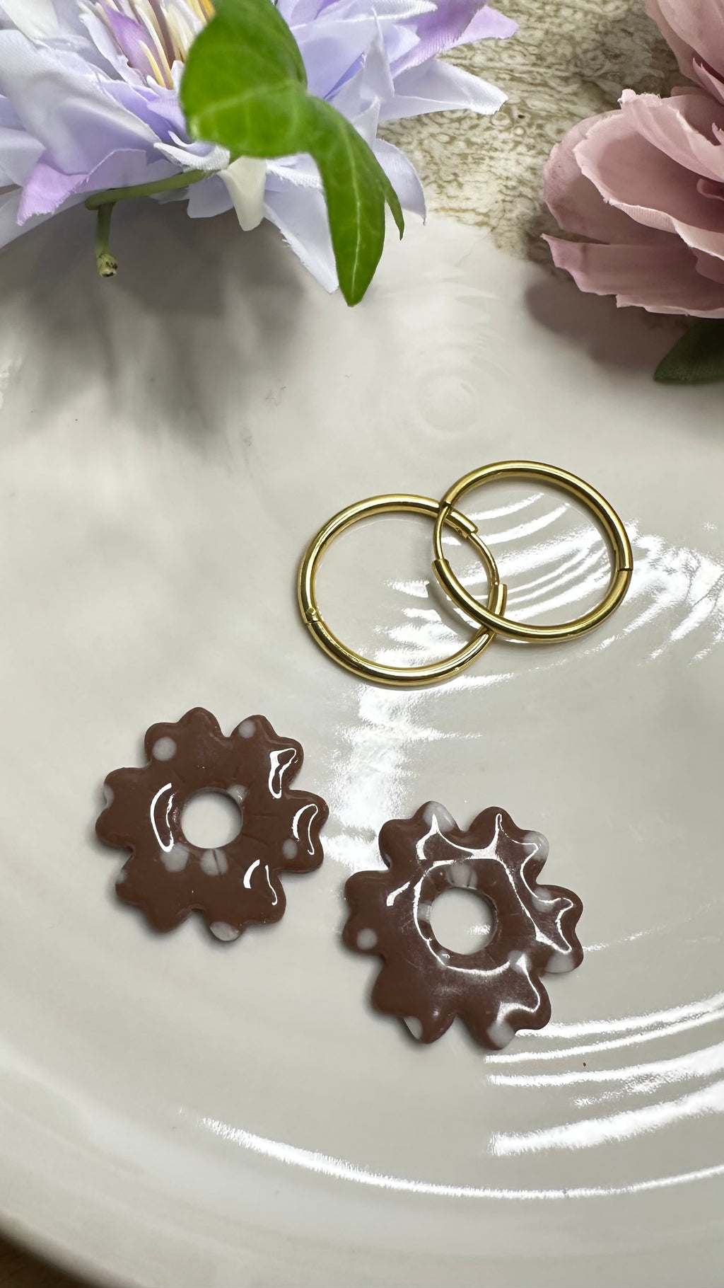 Boucles d’oreilles argile polymère– Collection Sous les Bois (Amys)