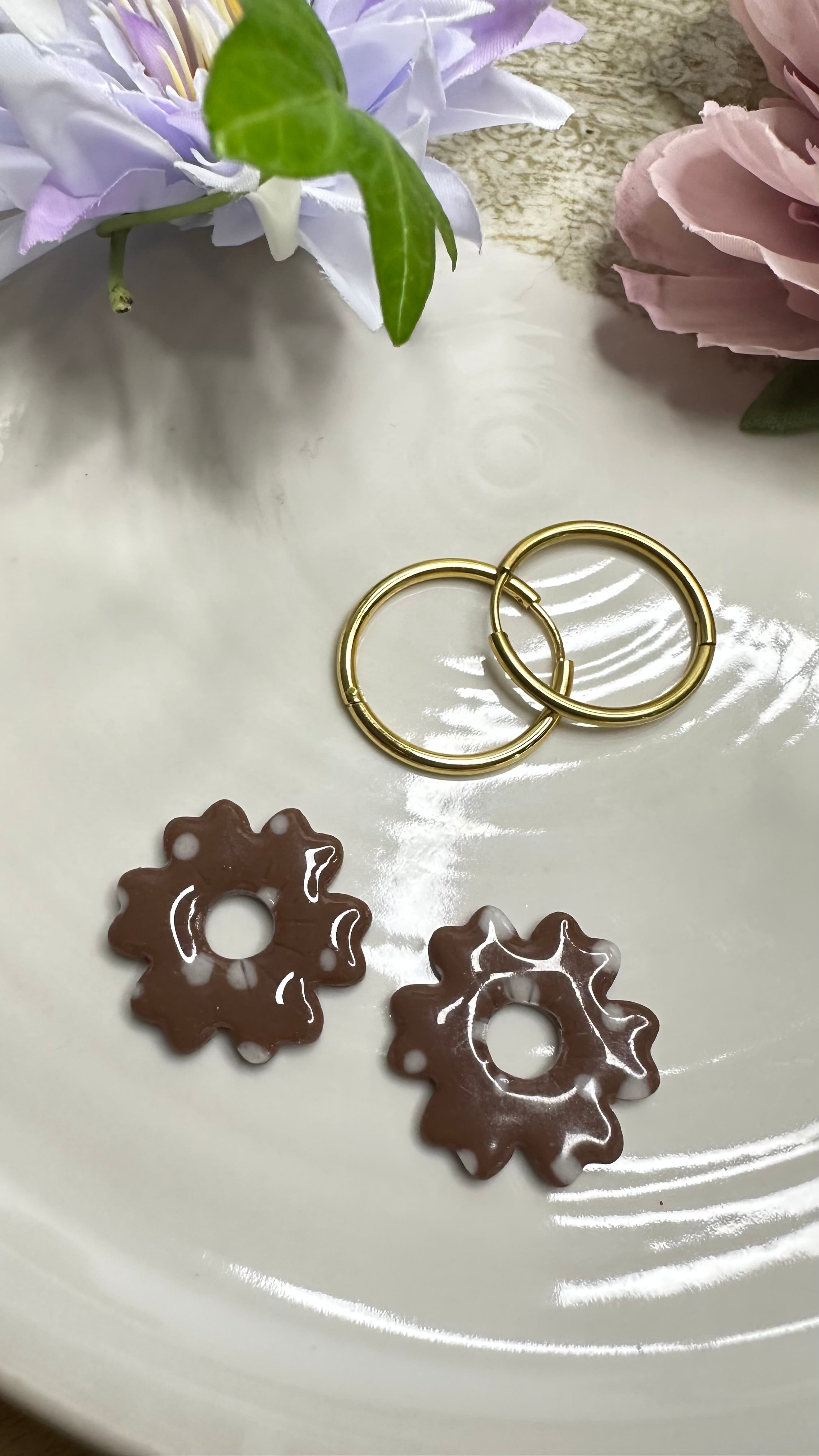 Boucles d’oreilles argile polymère– Collection Sous les Bois (Amys)