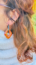 PAMPILLES Ivy EFFET MARBRÉ dorée￼- BOUCLES D’OREILLES INTERCHANGEABLES