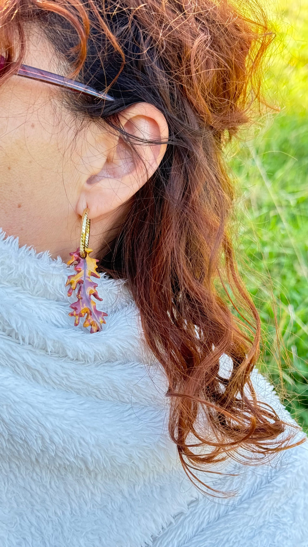 PAMPILLES Floriane EFFET MARBRÉ doré￼- BOUCLES D’OREILLES INTERCHANGEABLES
