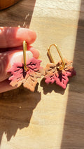 PAMPILLES Éralie – feuille d'érable faites main–BOUCLES D’OREILLES INTERCHANGEABLES