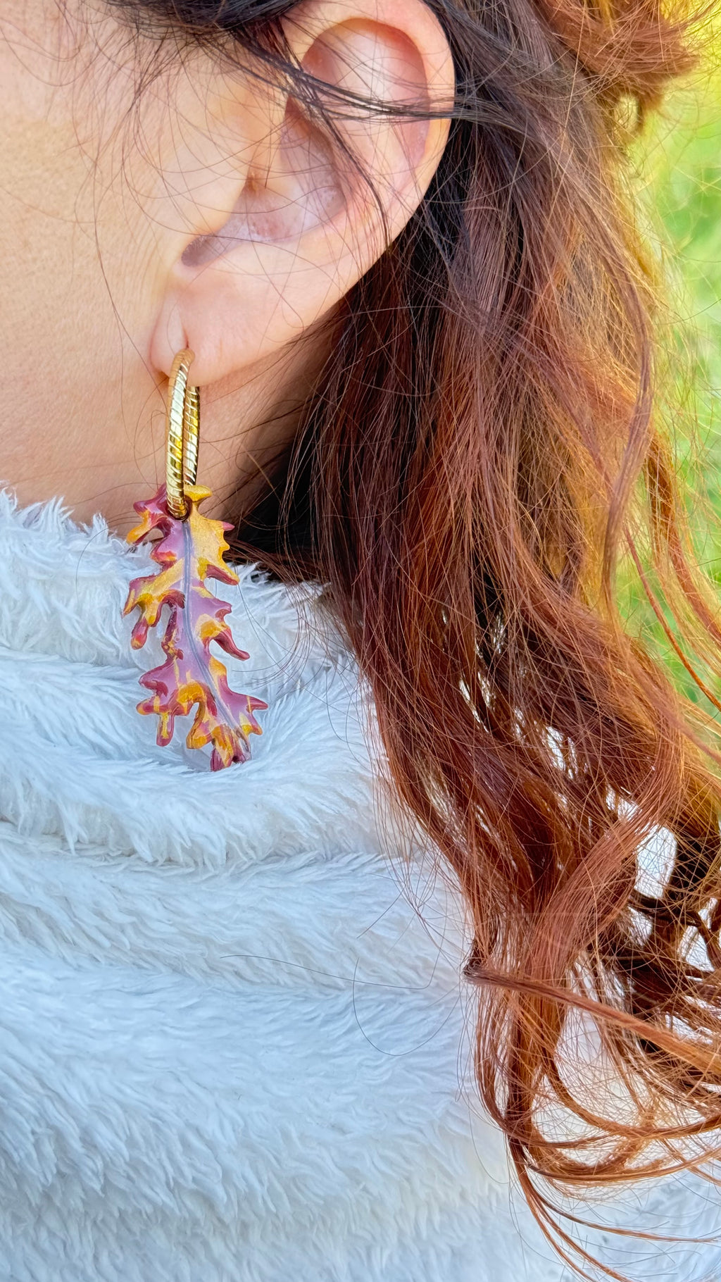 PAMPILLES Floriane EFFET MARBRÉ doré￼- BOUCLES D’OREILLES INTERCHANGEABLES