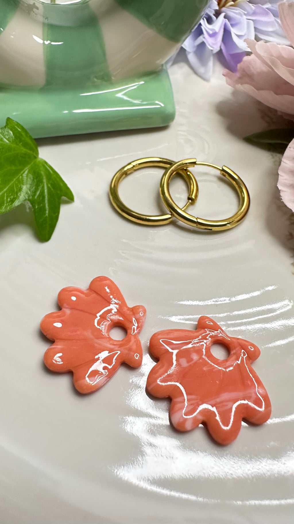 Boucles d’oreilles pâte polymère – Collection Coral (Coralia)