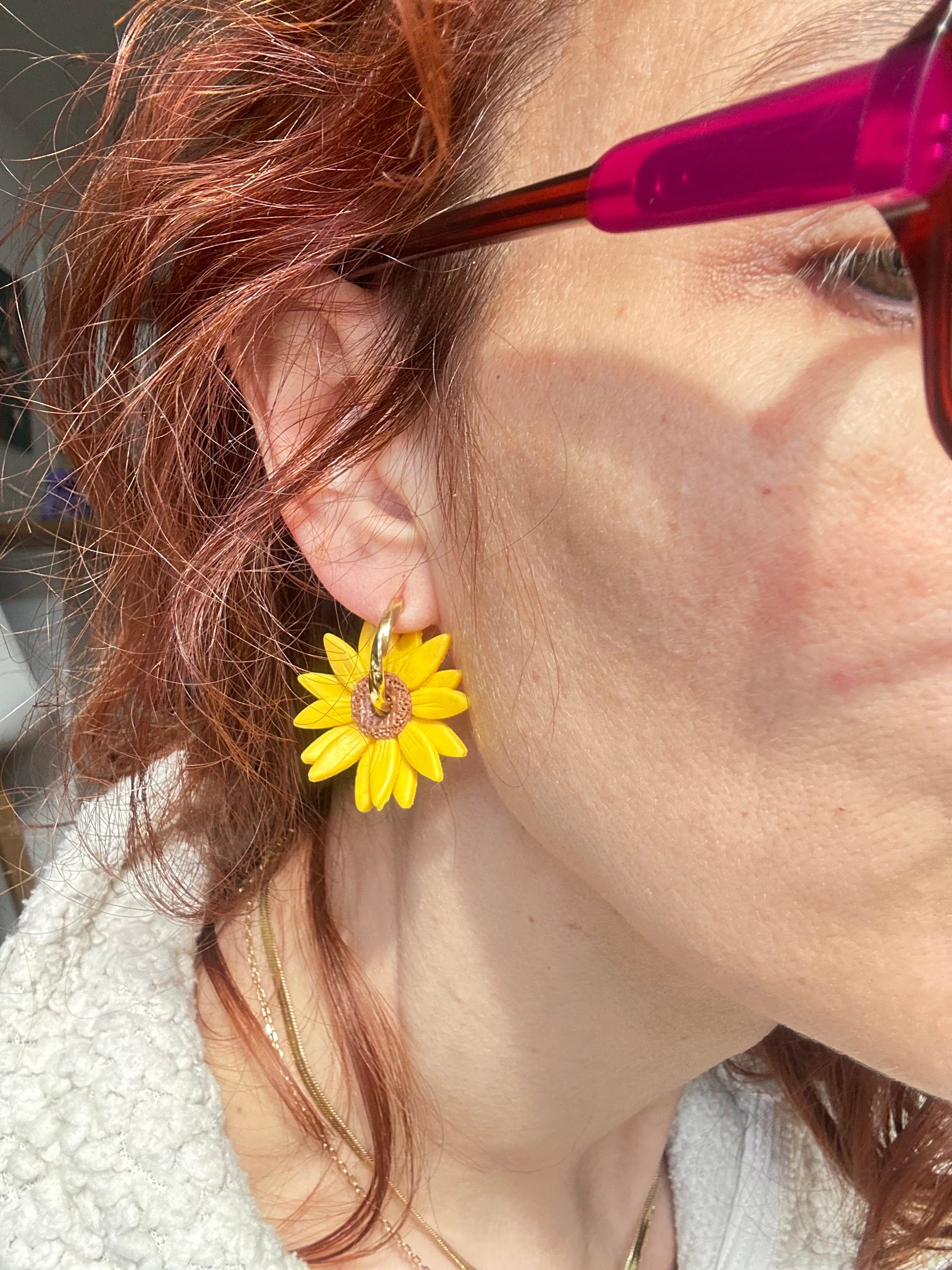 Petites Boucles d’oreilles tournesols 🌻 (Nona)