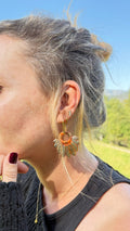 PAMPILLES Kaya plumes terracotta –BOUCLES D’OREILLES INTERCHANGEABLES
