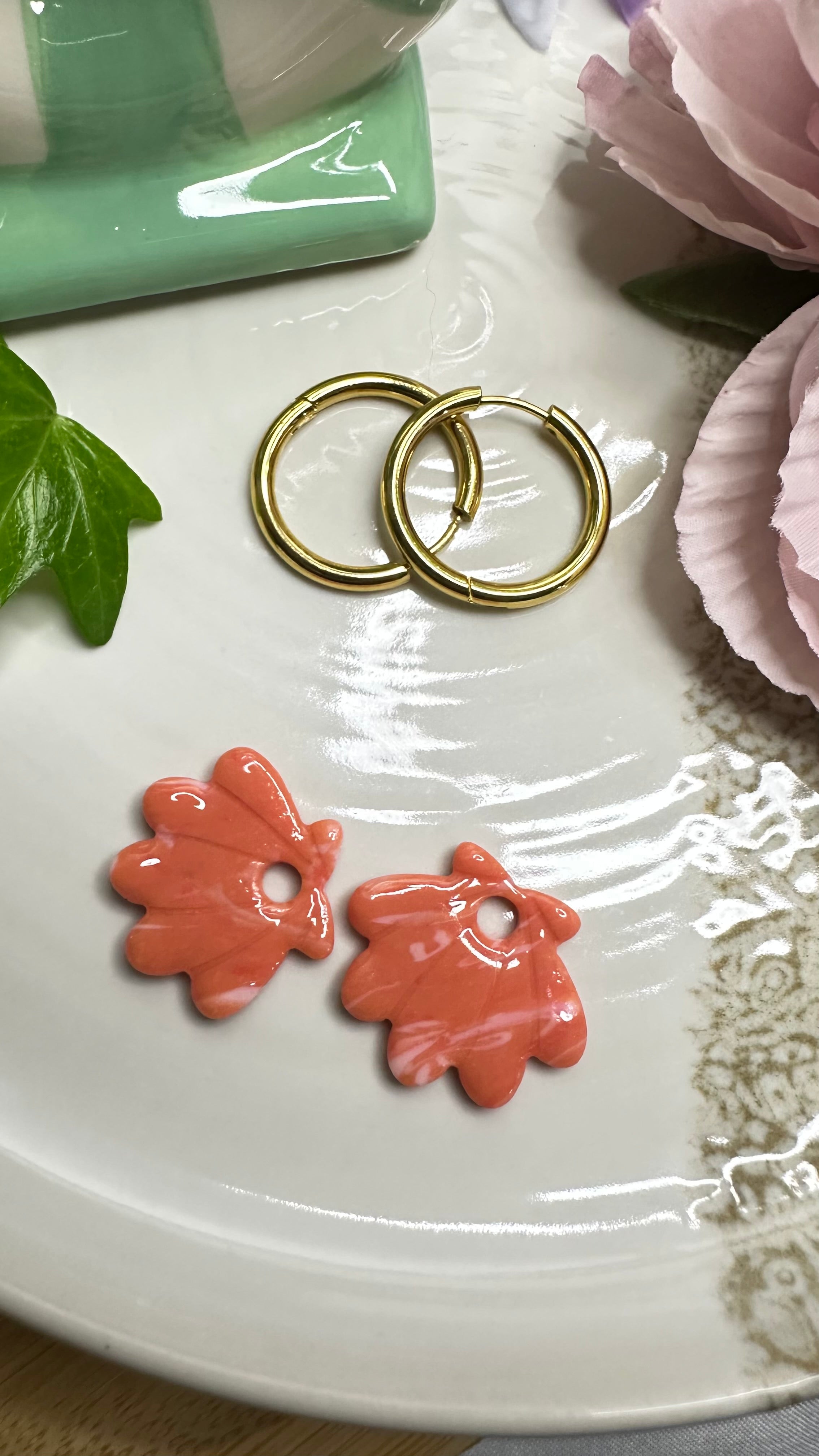 Boucles d’oreilles pâte polymère – Collection Coral (Coralia)