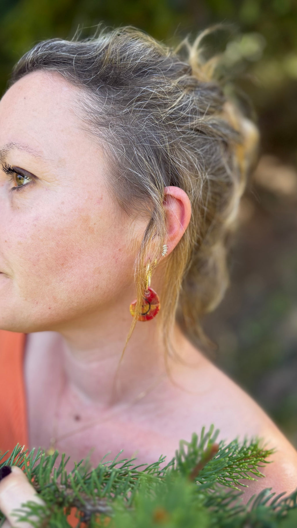 PAMPILLES Amonia spirale – ammonite- BOUCLES D’OREILLES INTERCHANGEABLES