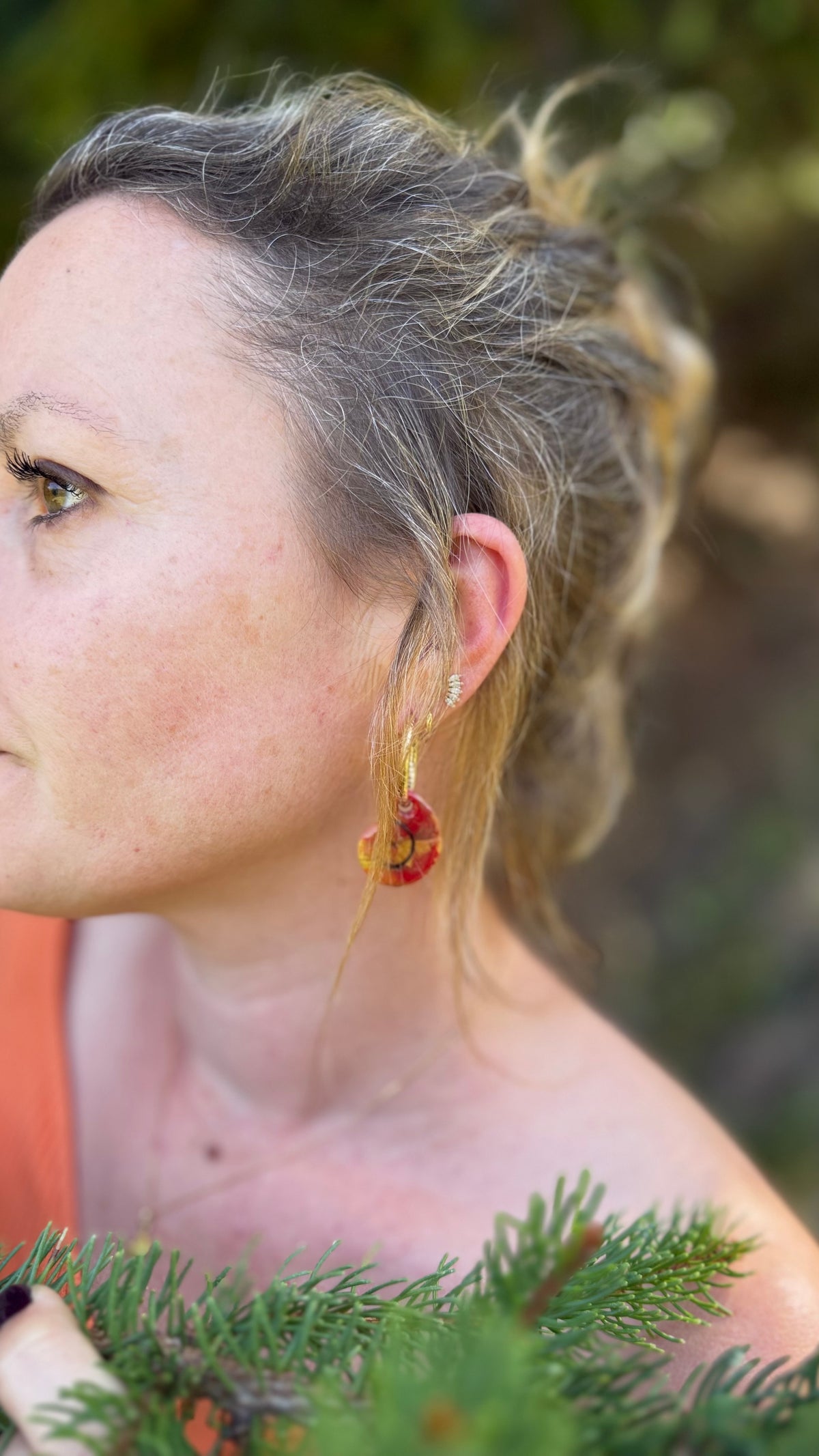 PAMPILLES Amonia spirale – ammonite- BOUCLES D’OREILLES INTERCHANGEABLES