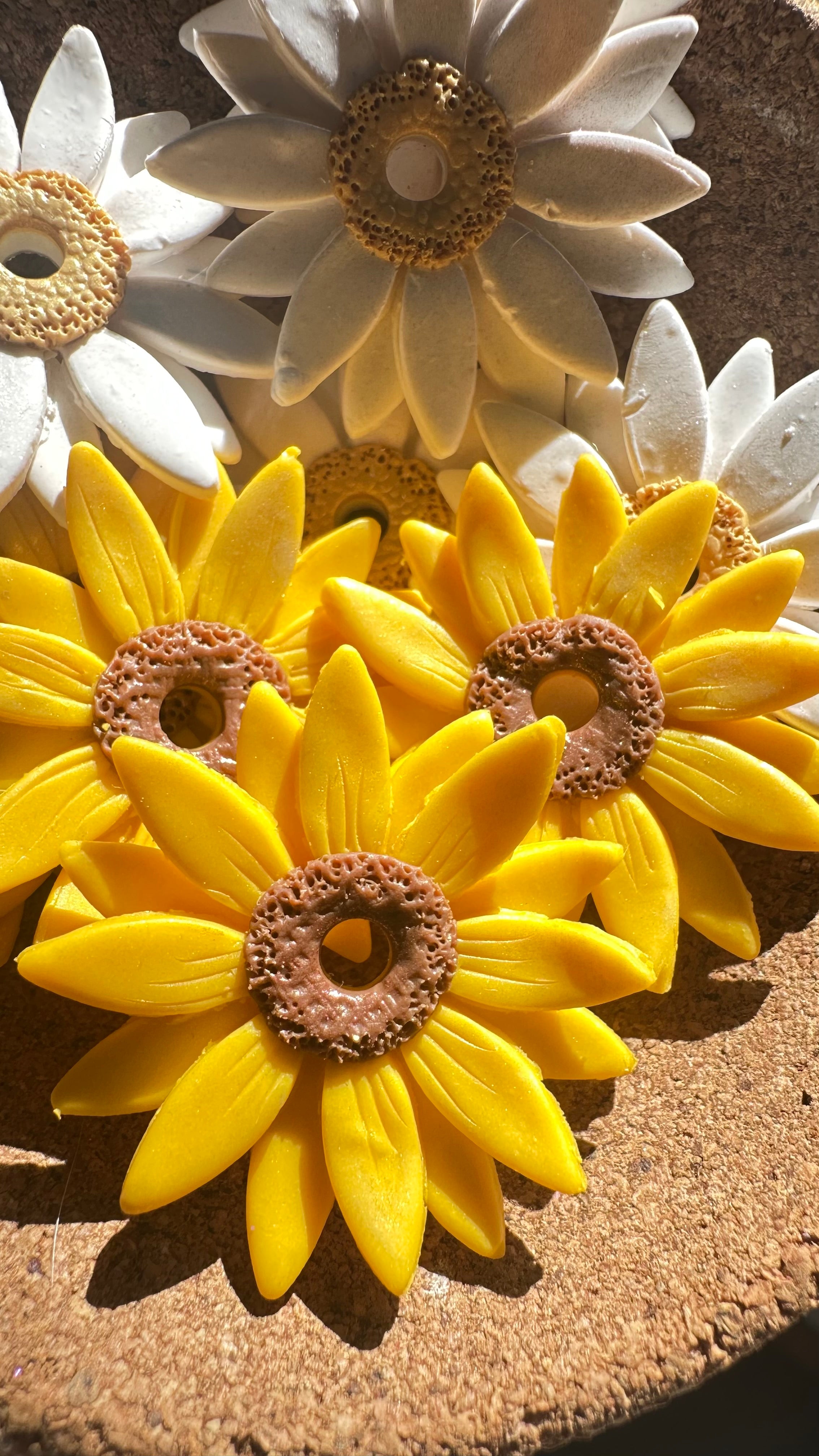 Grandes Boucles d’oreilles marguerite (Margaux)